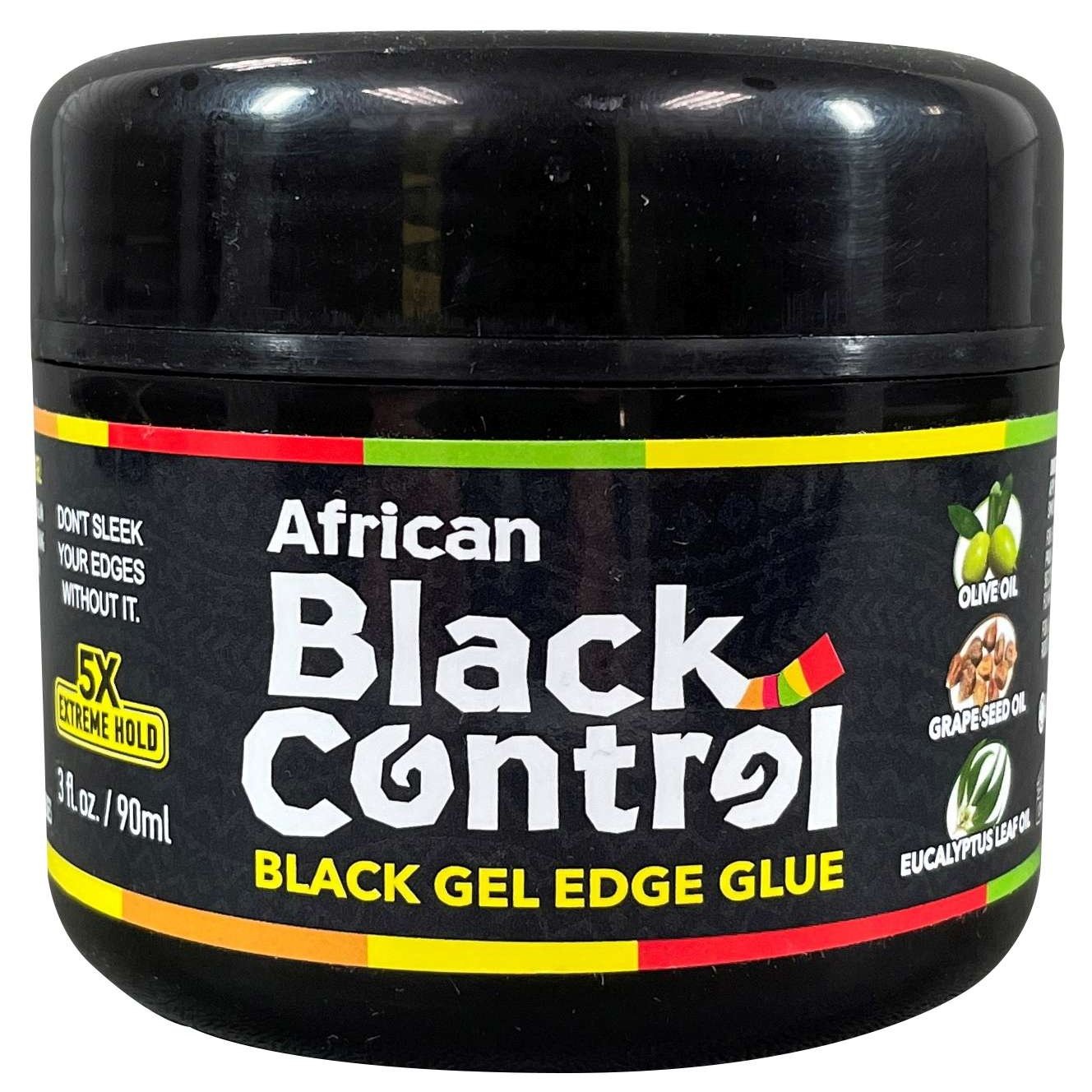 African Black Control Black Gel Edge Glue African Black Control Black Gel Edge Glue