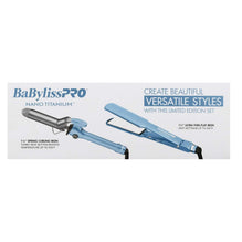 Babyliss Nano Titanium 1.5Inch Ultra Thin Flat Iron and 1.25Inch Spring Iron Prepack
