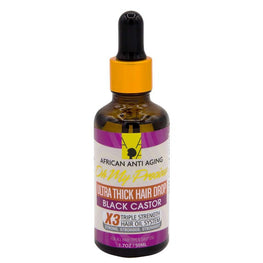 African Anti Aging Oh My Precious Ultra Mega Thick Hair Drop Black Castor 1.7 Oz