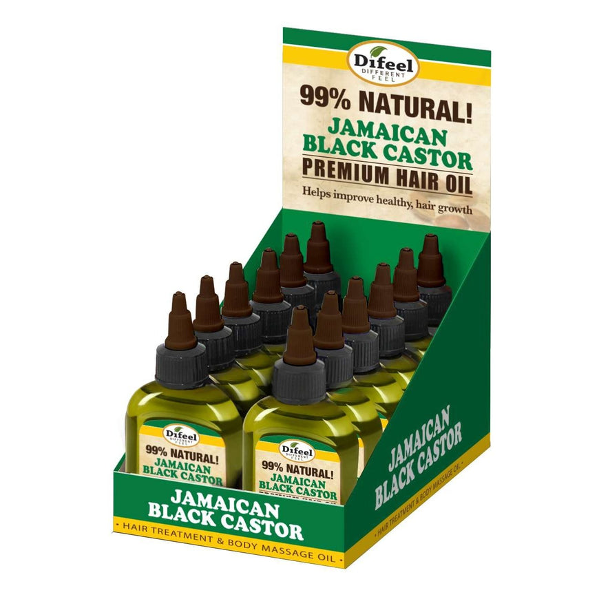 Difeel Premium Natural Hair Oil Jamaican Black Castor 2.5 Oz